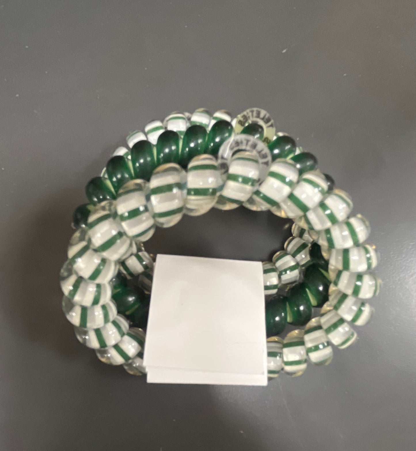 Green & Black Game Day Large Hair Ties