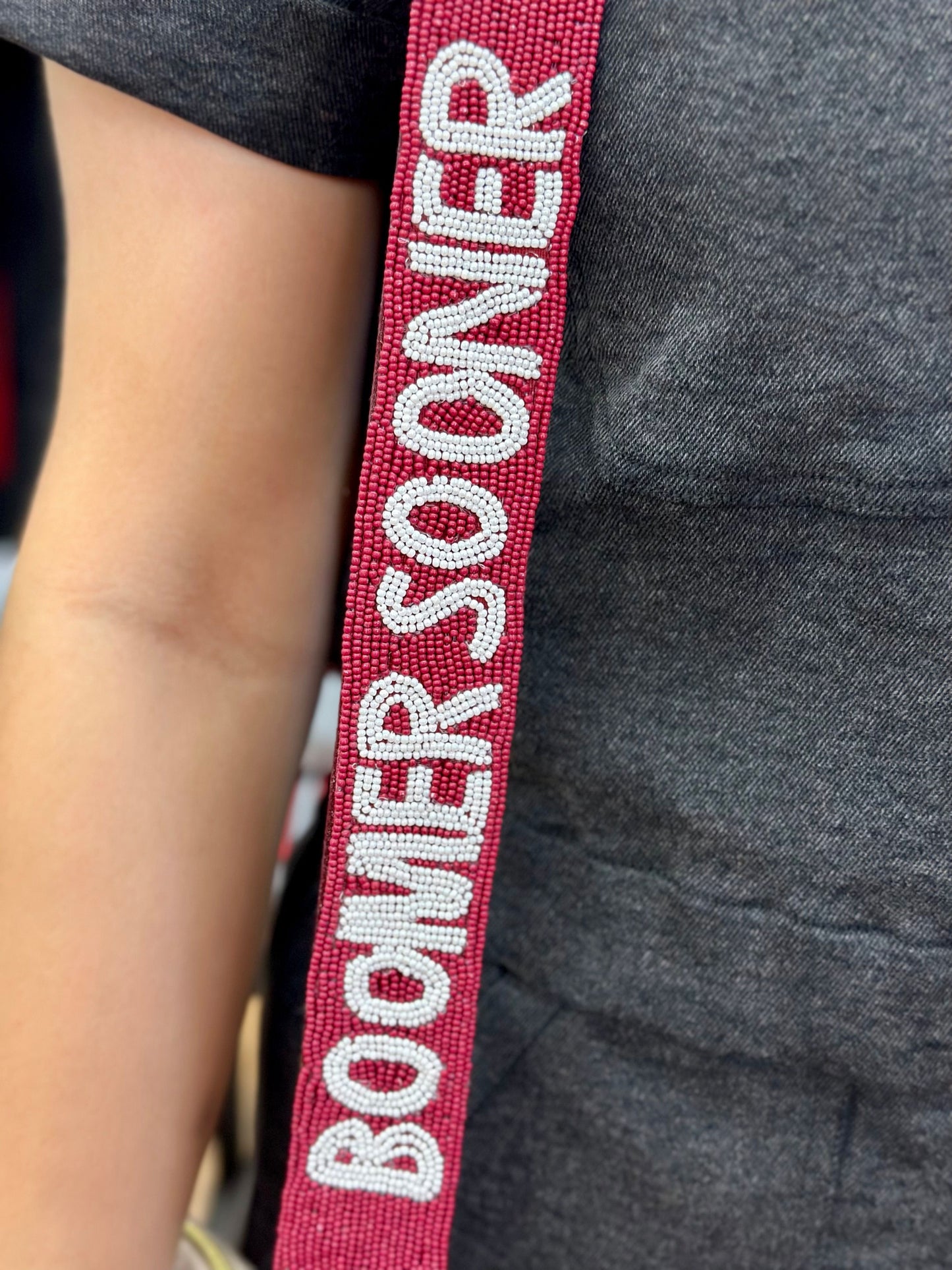 Boomer Sooner Beaded Purse Strap - Pharm Favorites by Economy Pharmacy