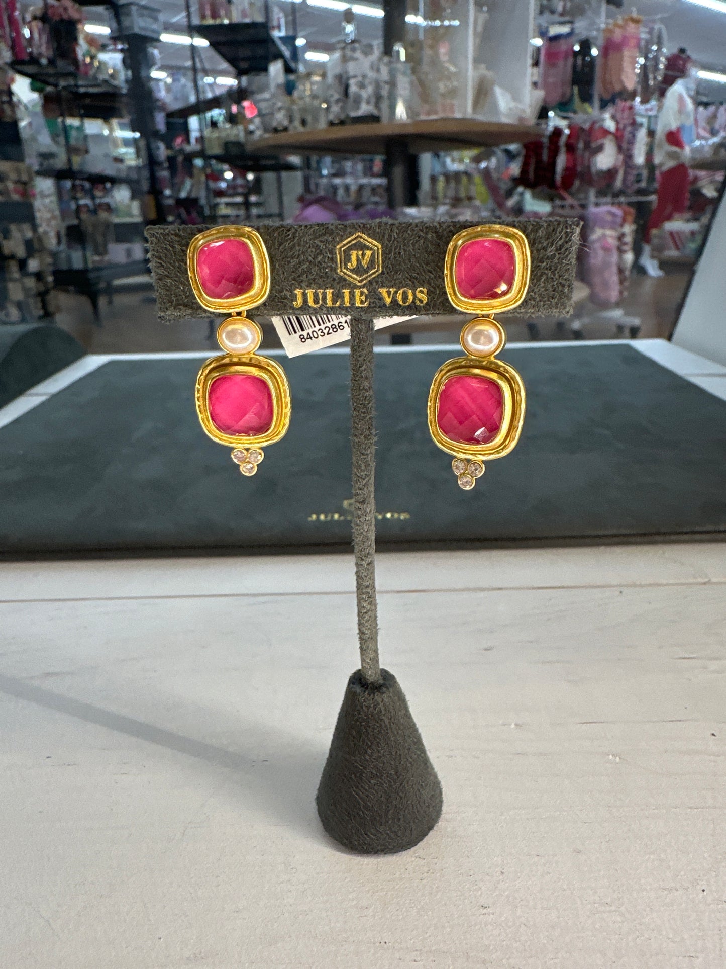 TUDOR STATEMENT EARRING IRIDESCENT RASPBERRY - Pharm Favorites by Economy Pharmacy