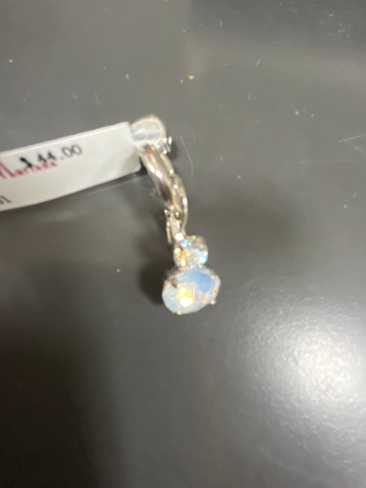 MARIANA - EARRINGS - SILVER - IRIDESCENT OVAL STONE