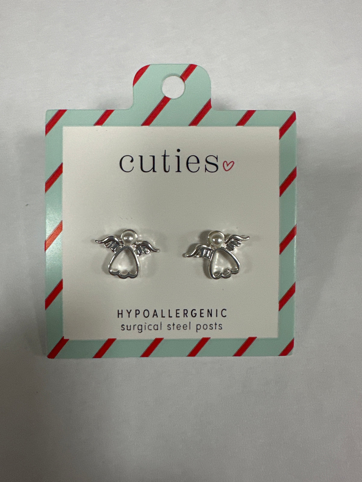 SILVER ANGELS WITH PEARLS EARRINGS