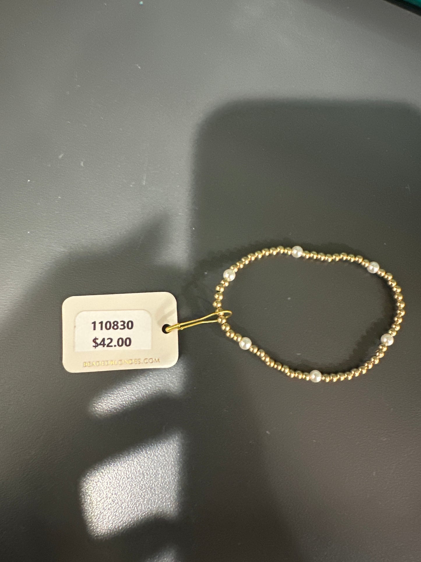 MADI BRACELET - GOLD & PEARL