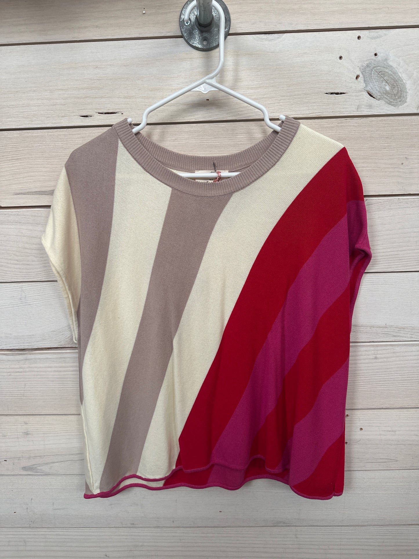 RED/PINK/IVORY SWEATER VEST