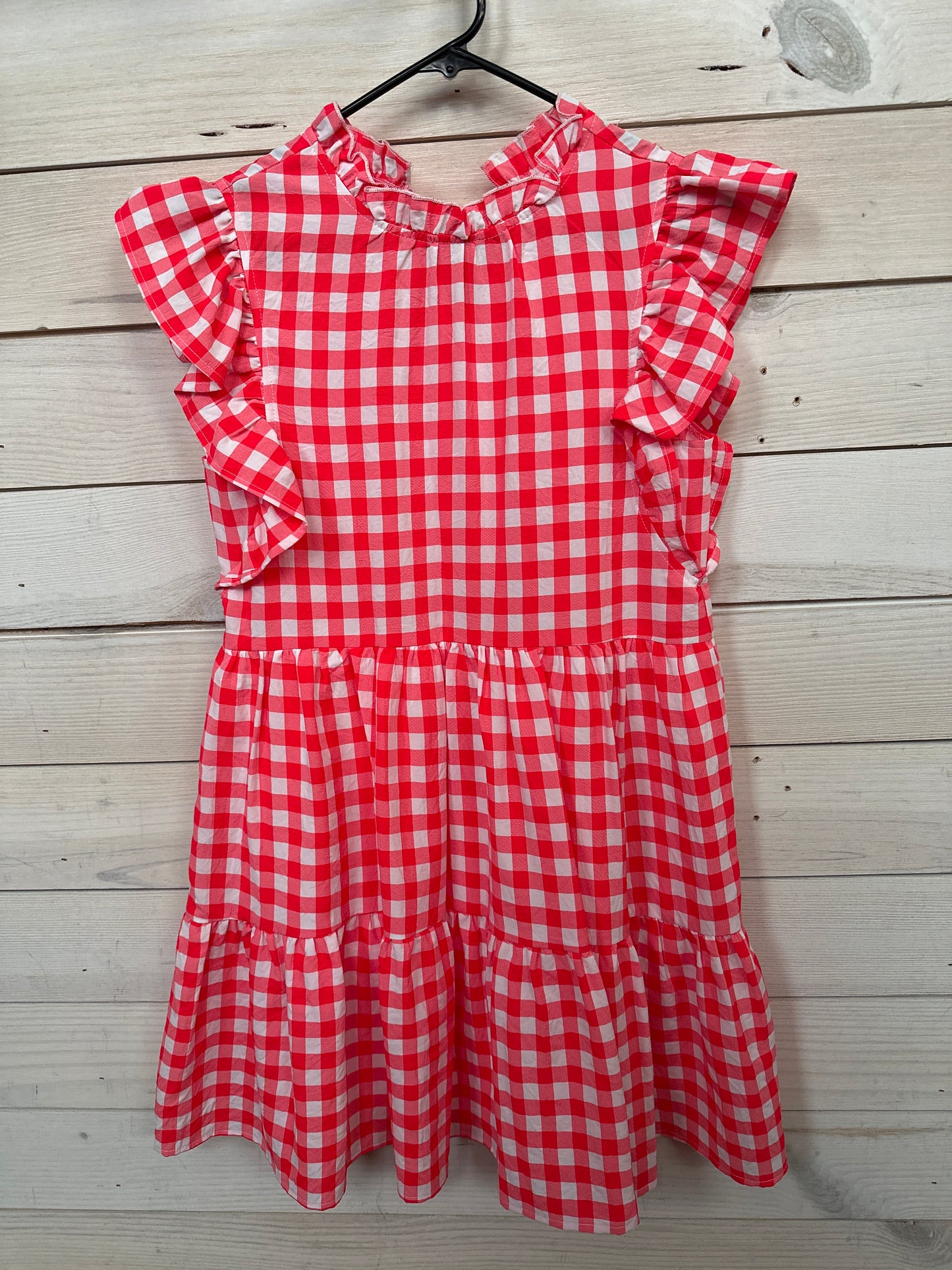 RED AND WHITE GINGHAM DRESS