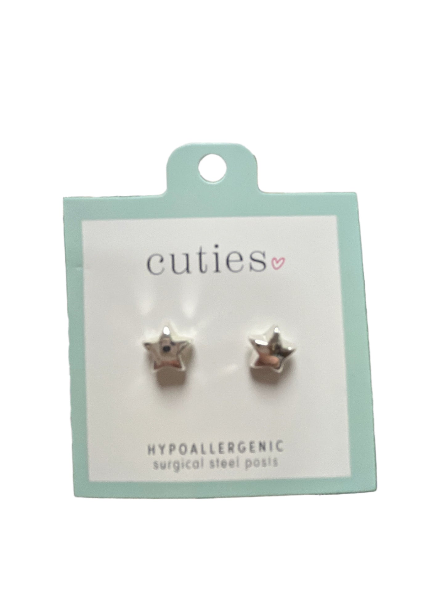 BRIGHT SILVER STAR EARRINGS