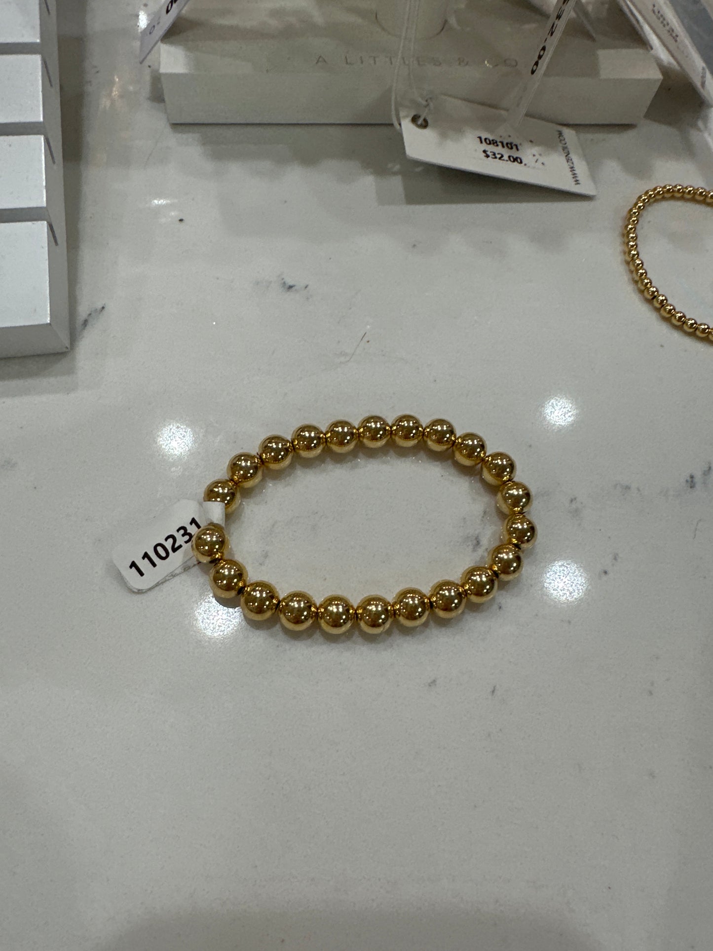 18K GOLD FILLED LARGE BEAD BRACELET - SIGNA