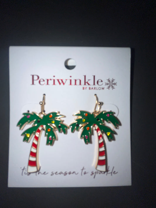 HOLIDAY PALMS WITH CRYSTALS EARRINGS