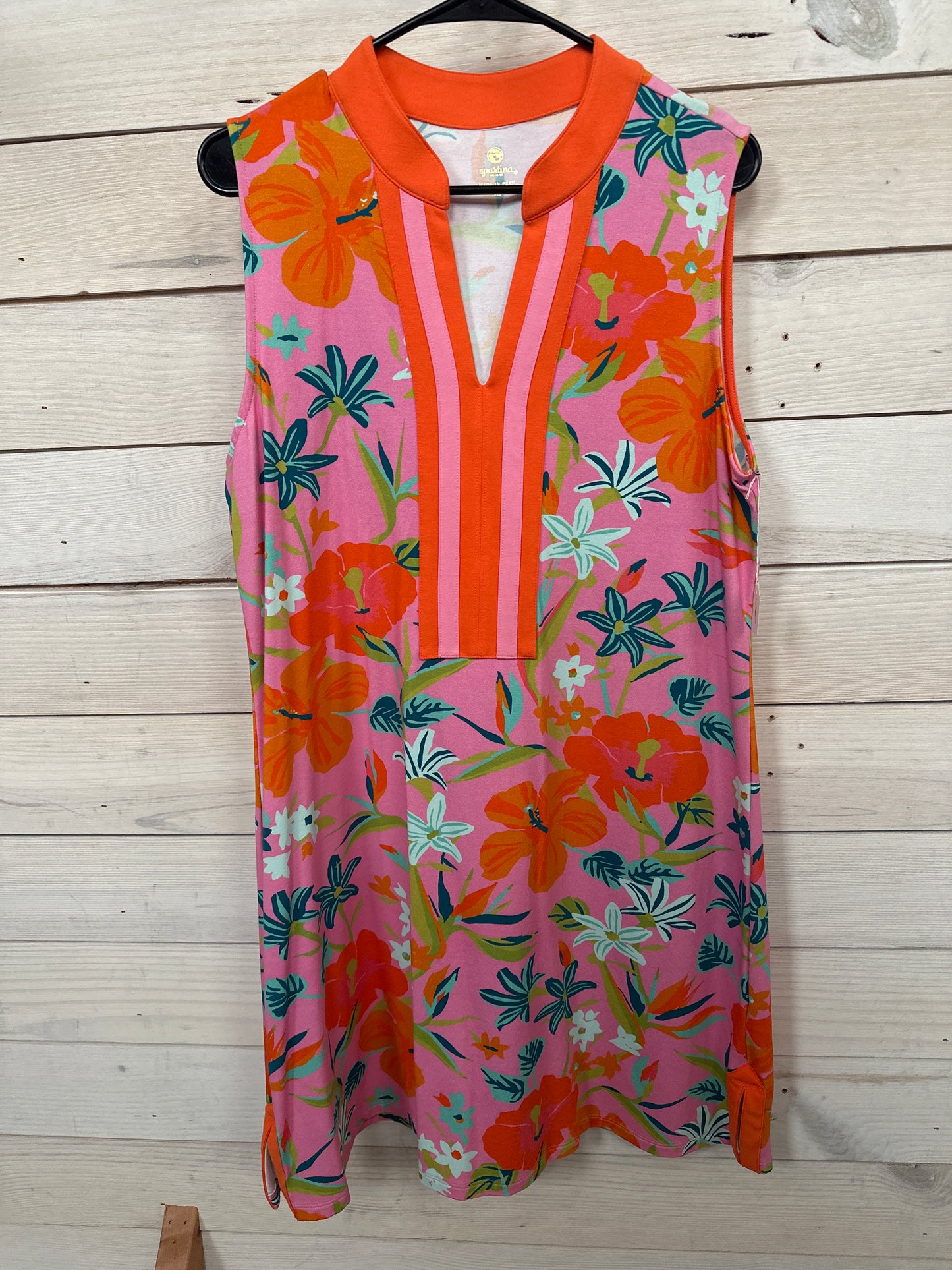 PINK DRESS W/FLORALS