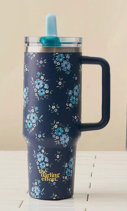 40 OZ LIFESTYLE FLIP STRAW TUMBLER - ENDLESS SUMMER - NAVY