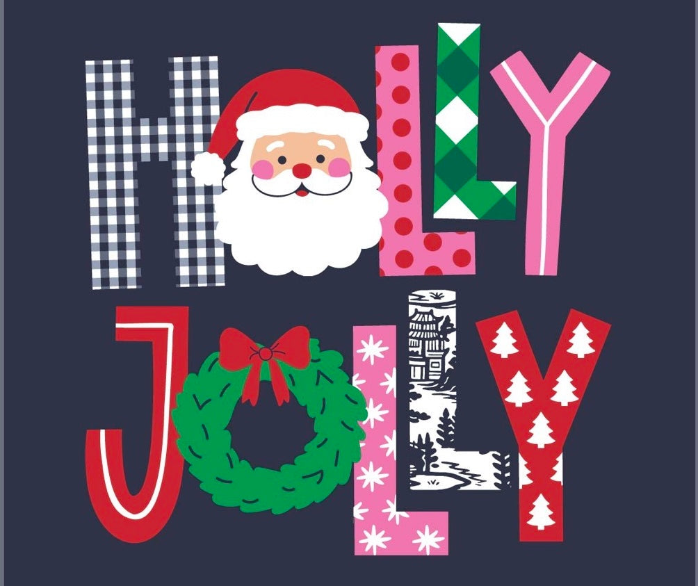 NAVY HOLLY JOLLY PHARM FAVORITES T-SHIRT