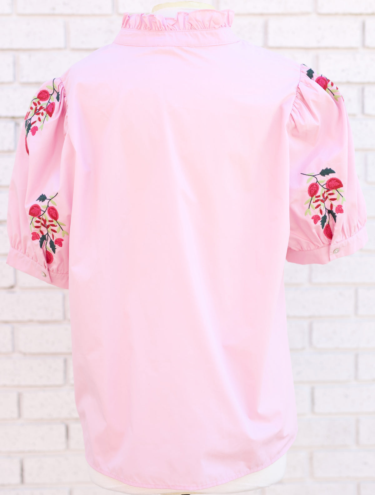 PUFF SLEEVE FLORAL BLOUSE - PINK - Pharm Favorites by Economy Pharmacy
