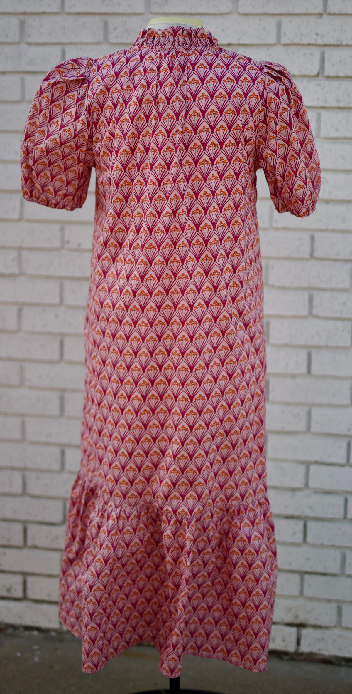 PINK FLORAL MIDI DRESS