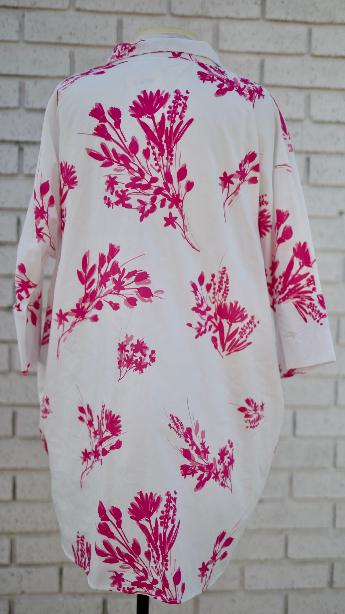 PINK FLORAL HALF SLEEVE MINI DRESS