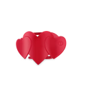 RED HEART TO HEART TINY FLAT HAIR CLIP