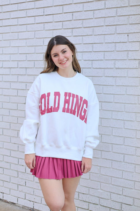 White Raspberry GH Wide Arm Sweatshirt