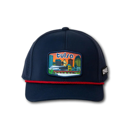 OKIE HAT - TULSA PERFORMANCE W/ROPE - NAVY