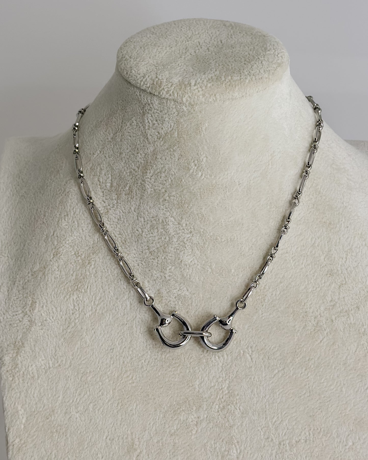 SILVER HORSE BIT NECKLACE