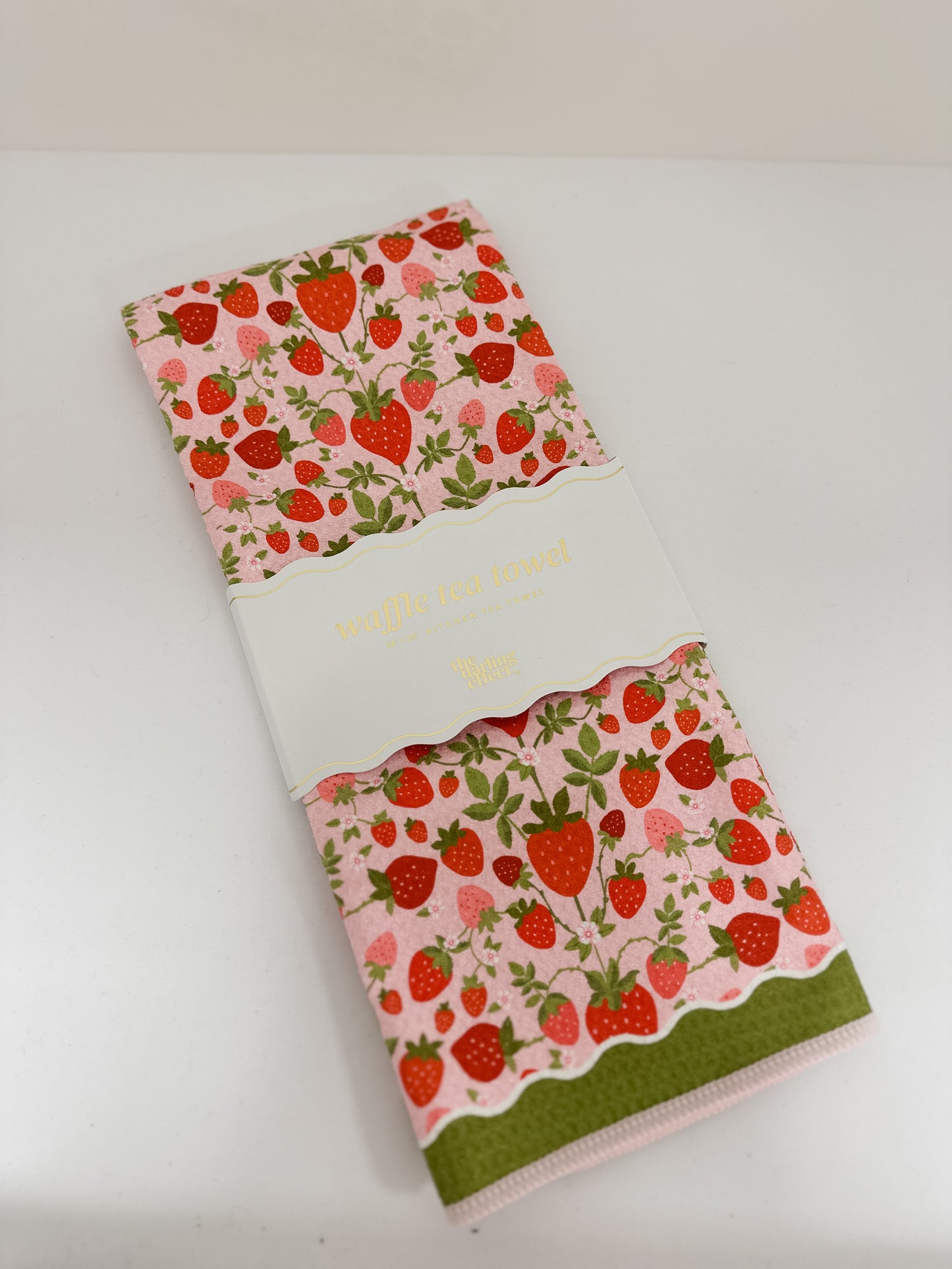 WAFFLE TEA TOWEL - STRAWBERRY FIELDS - Pharm Favorites by Economy Pharmacy