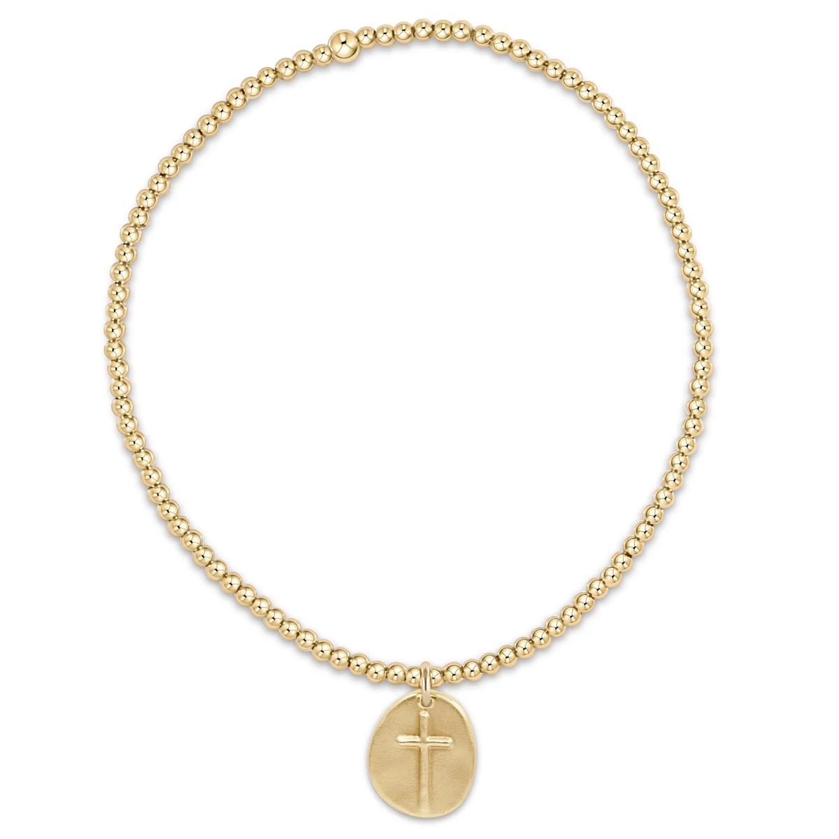 CLASSIC GOLD 2MM BRACELET - CLASSIC PEARL 8MM CHARM