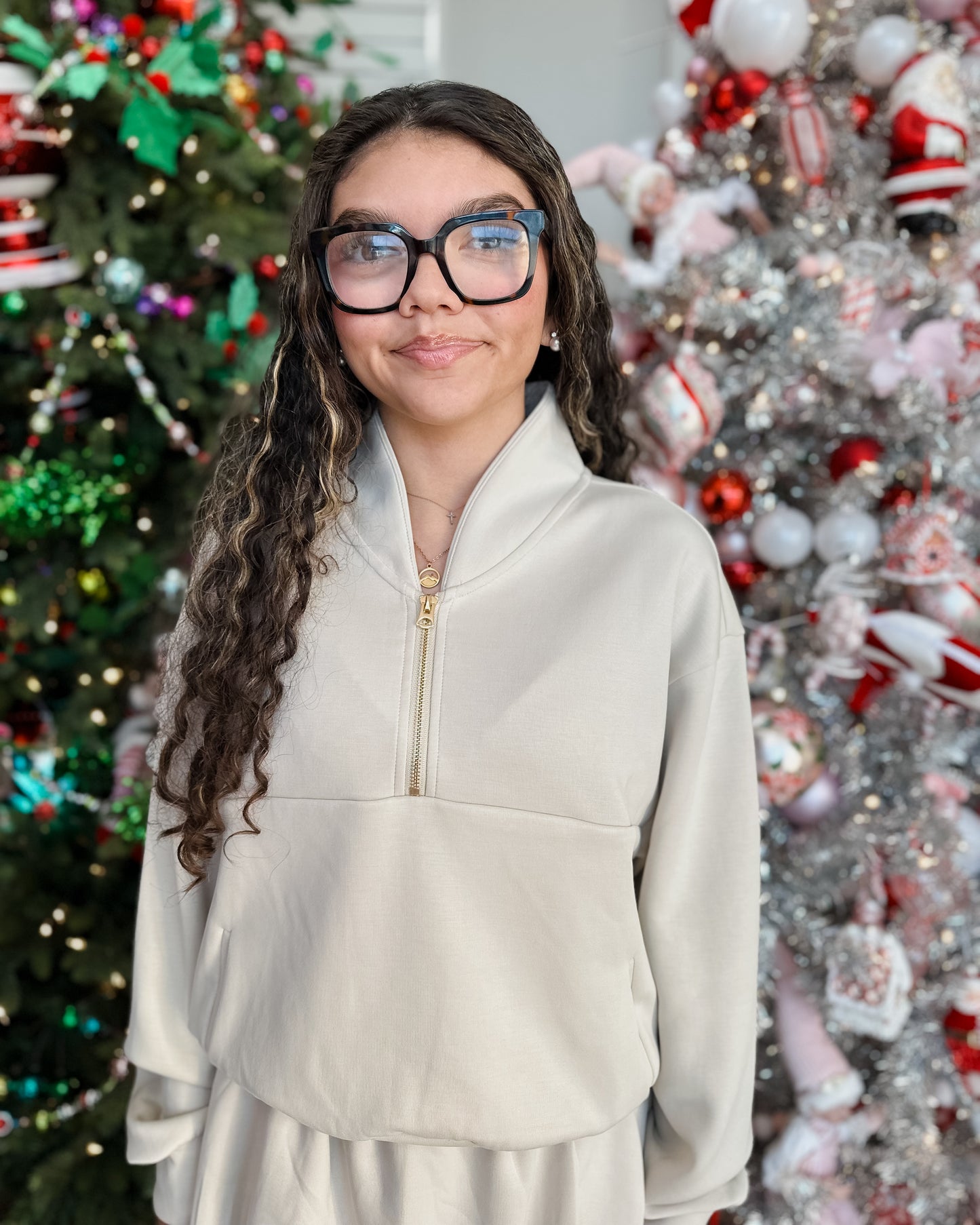 Natural LuxeSoft Lounge Quarter Zip