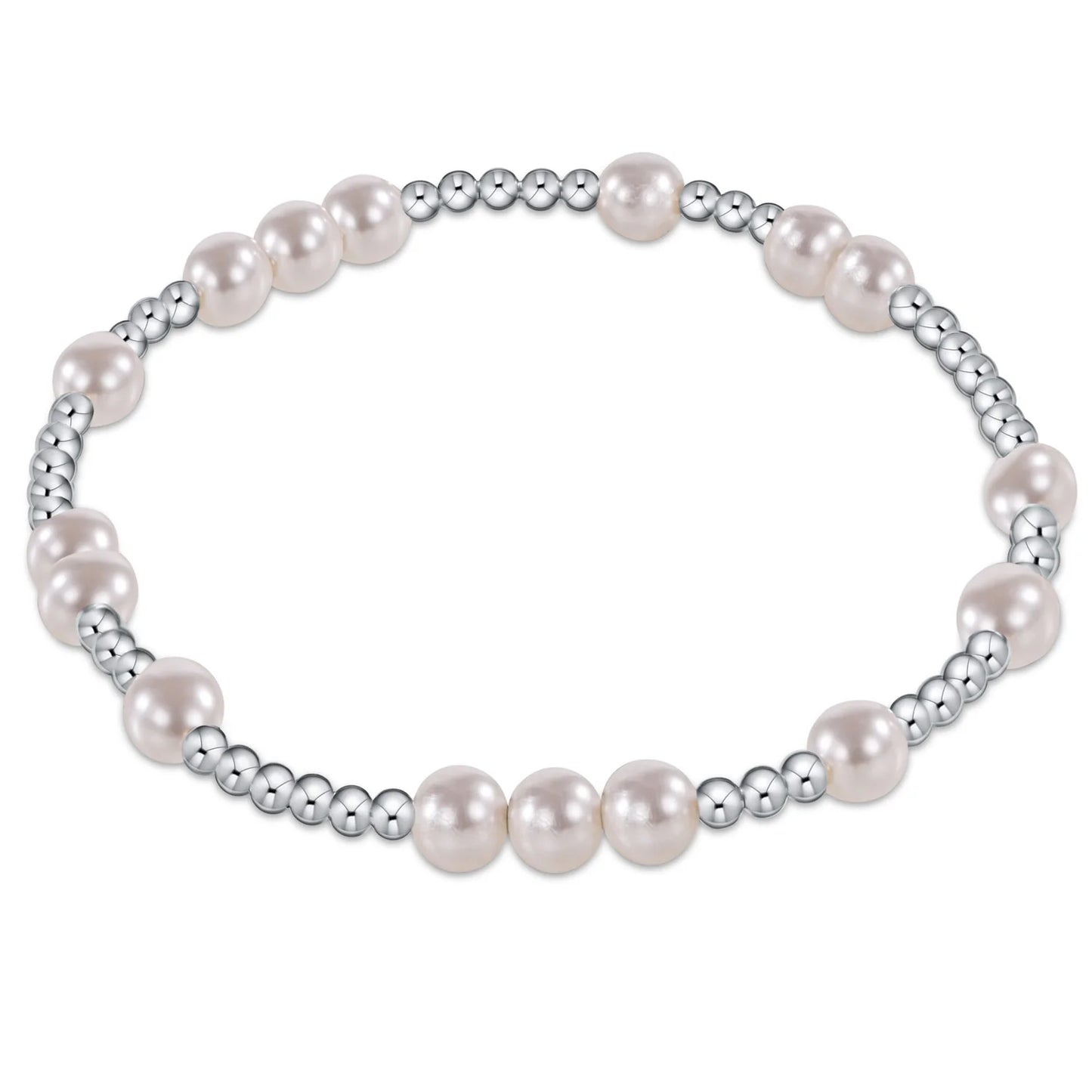 HOPE UNWRITTEN STERLING 5MM BEAD BRACELET - PEARL