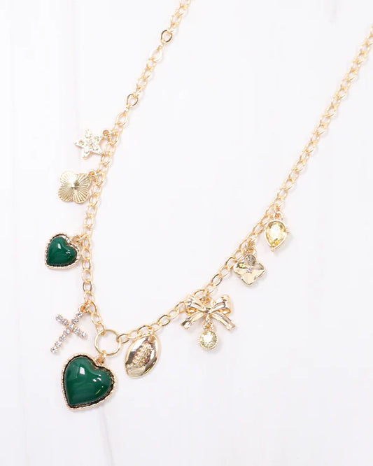 BENTLEY CHARM NECKLACE - GREEN