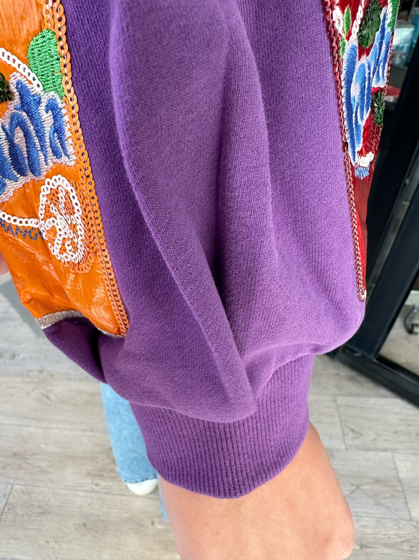 Purple Scattered Multi Fanta Can Sweatshirt