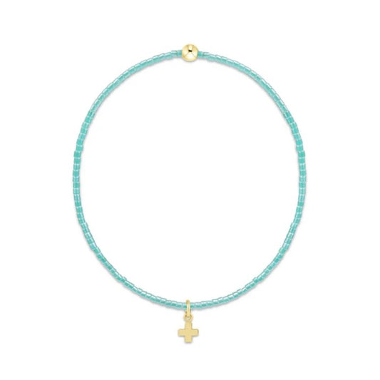 HOPE CLASSIC BRACELET - SIGNATURE CROSS SMALL GOLD CHARM