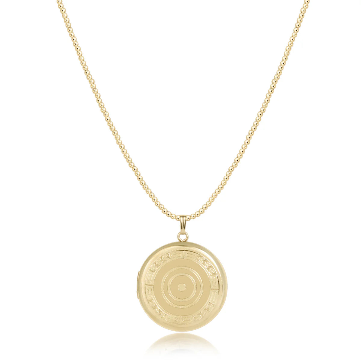 15" GOLD 2MM CHERISH LARGE LOCKET