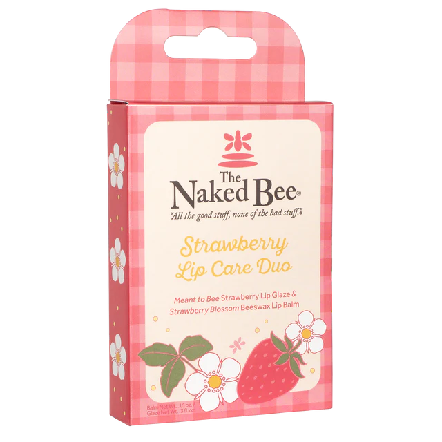 THE NAKED BEE STRAWBERRY LIP CARE DUO GIFT SET