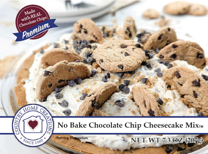 NO BAKE CHOCOLATE CHIP CHEESECAKE MIX