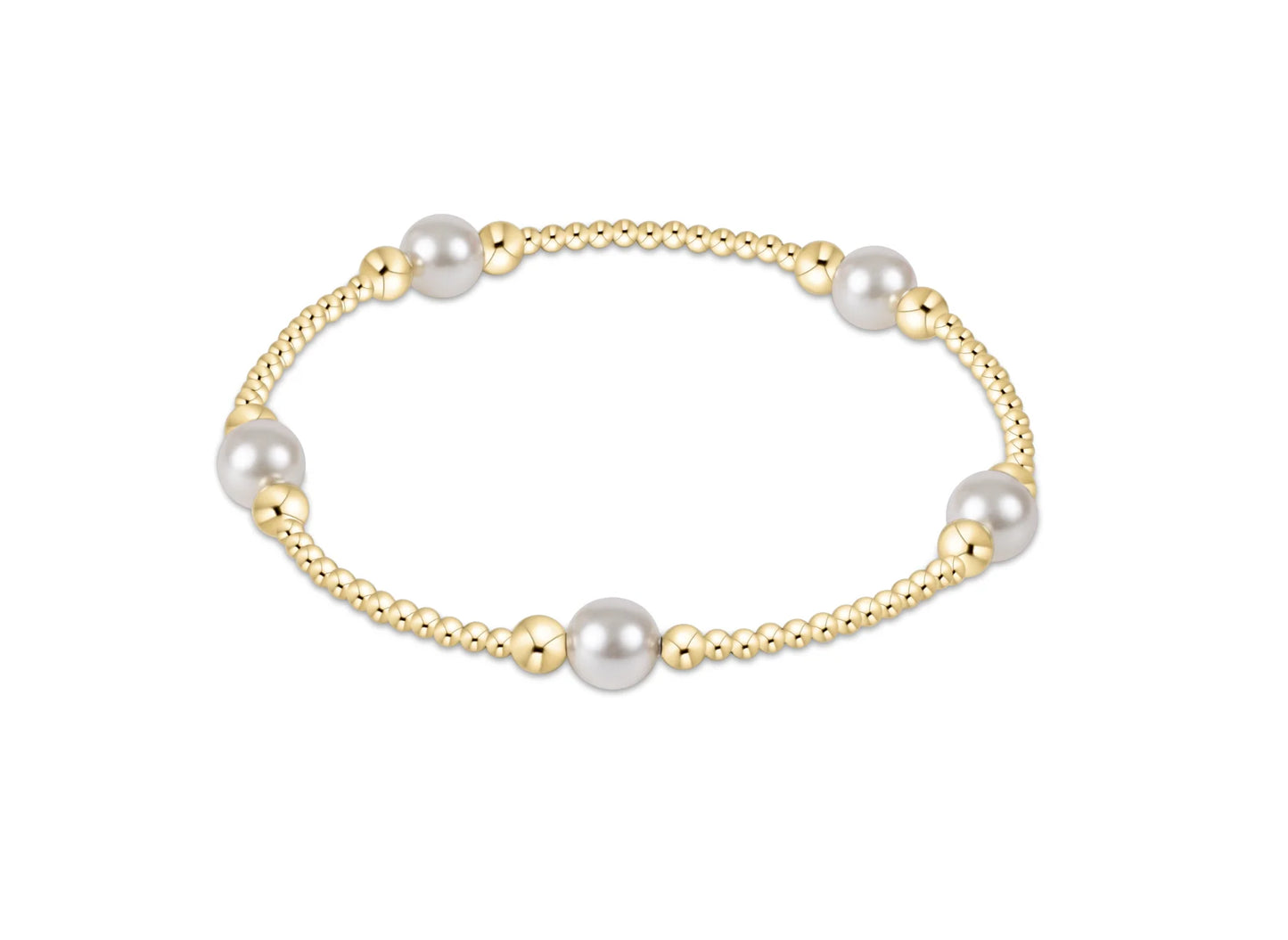 Purpose Pearl 6mm Bead Bracelet - Gold