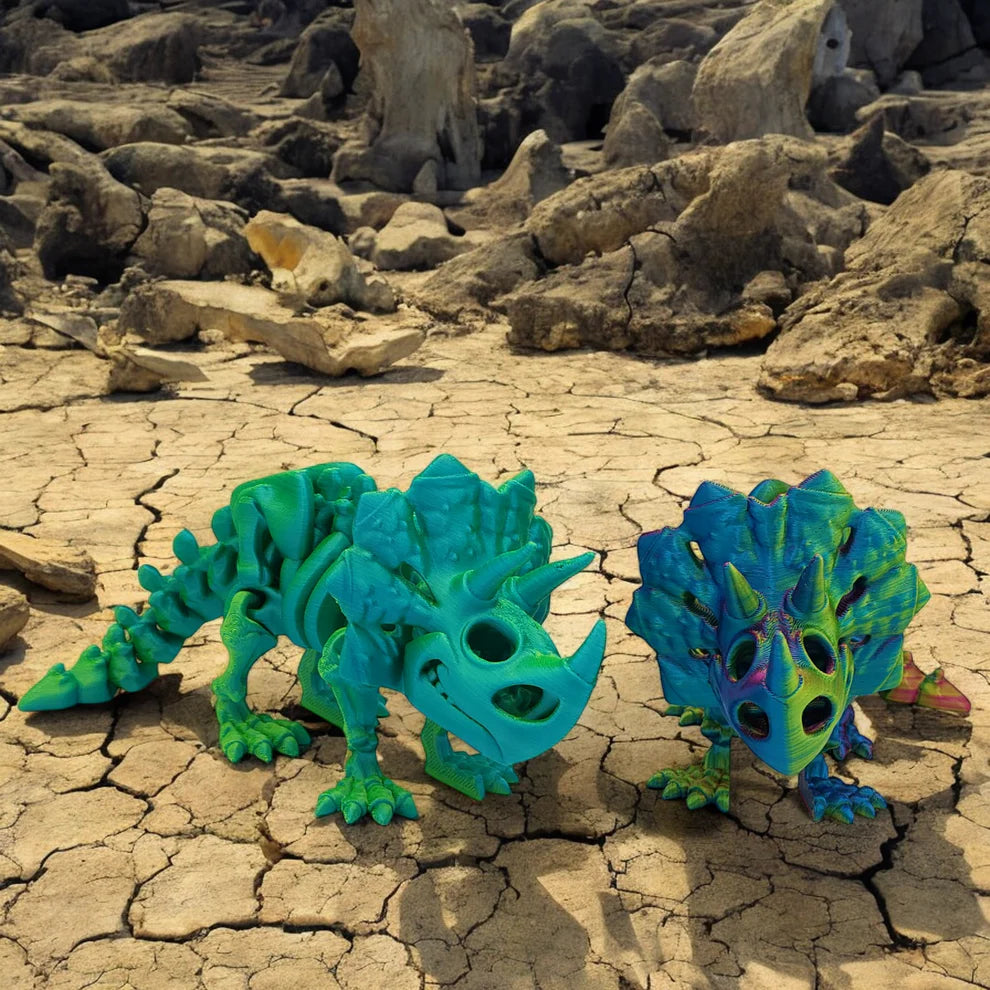 FANTASY PETS - SKELETAL TRICERATOPS - LARGE