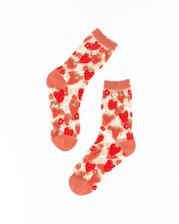 SOCK CANDY - STRAWBERRY DAISY RUFFLE
