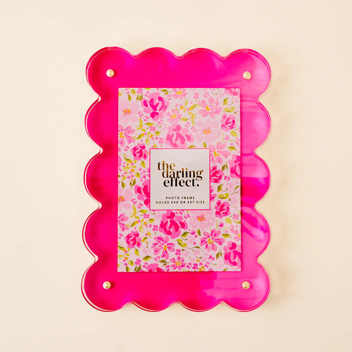 RECTANGLE SCALLOPED ACRYLIC FRAME