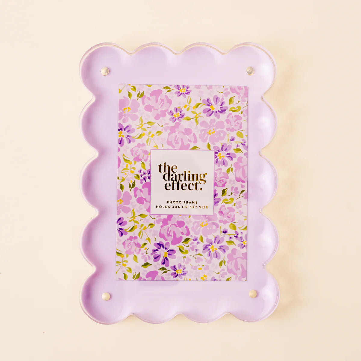 RECTANGLE SCALLOPED ACRYLIC FRAME