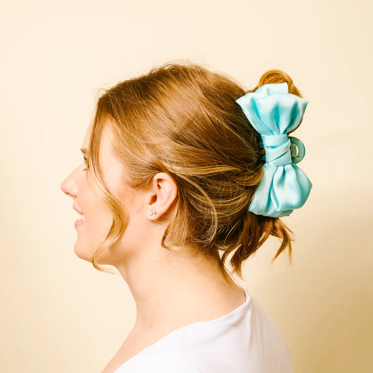 SATIN BOW CLAW CLIP