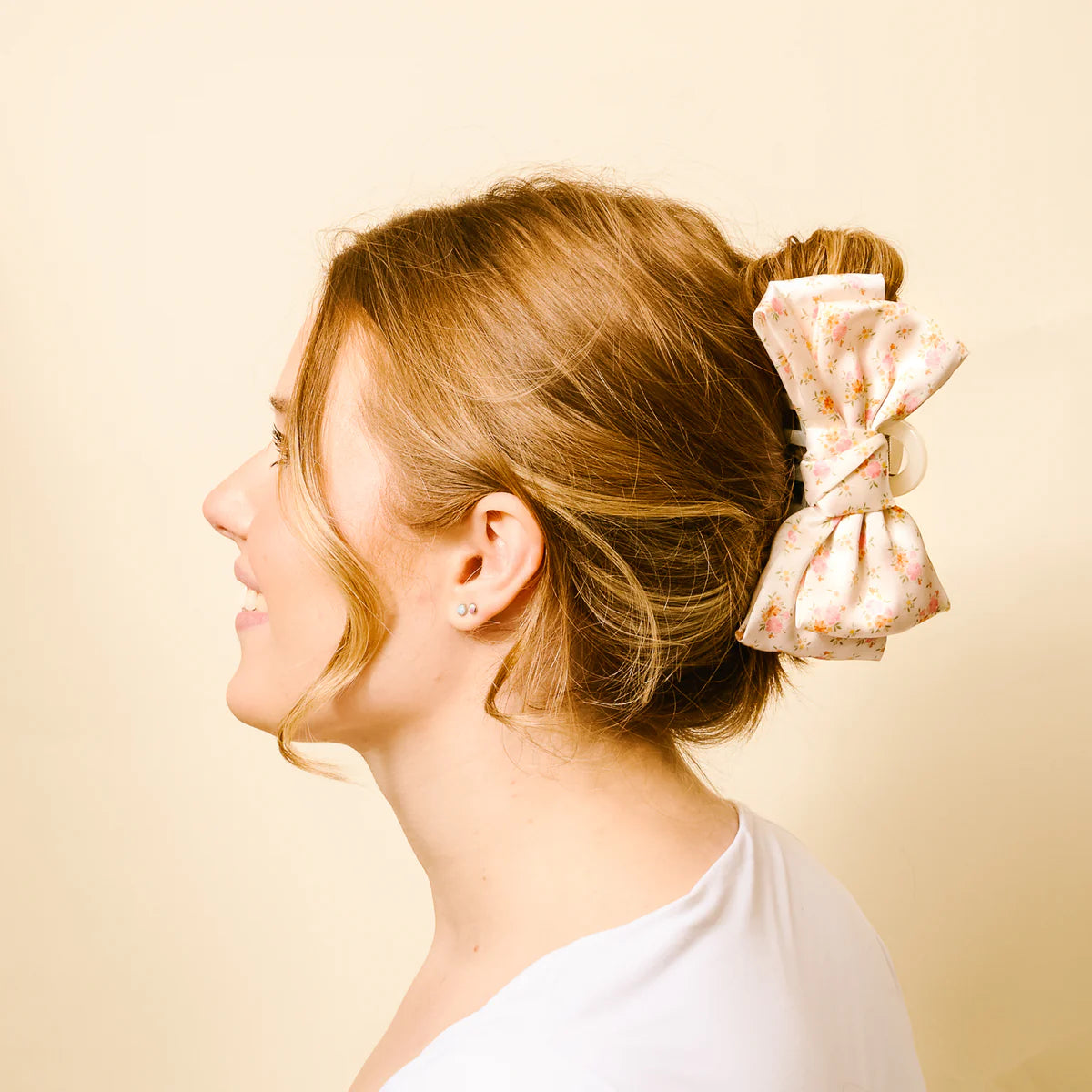 SATIN BOW CLAW CLIP
