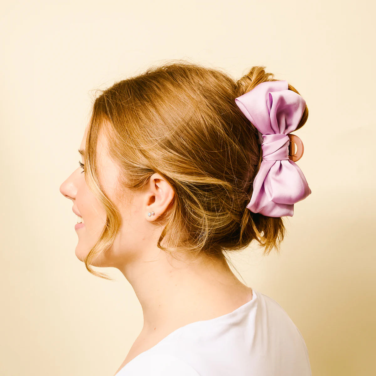 SATIN BOW CLAW CLIP