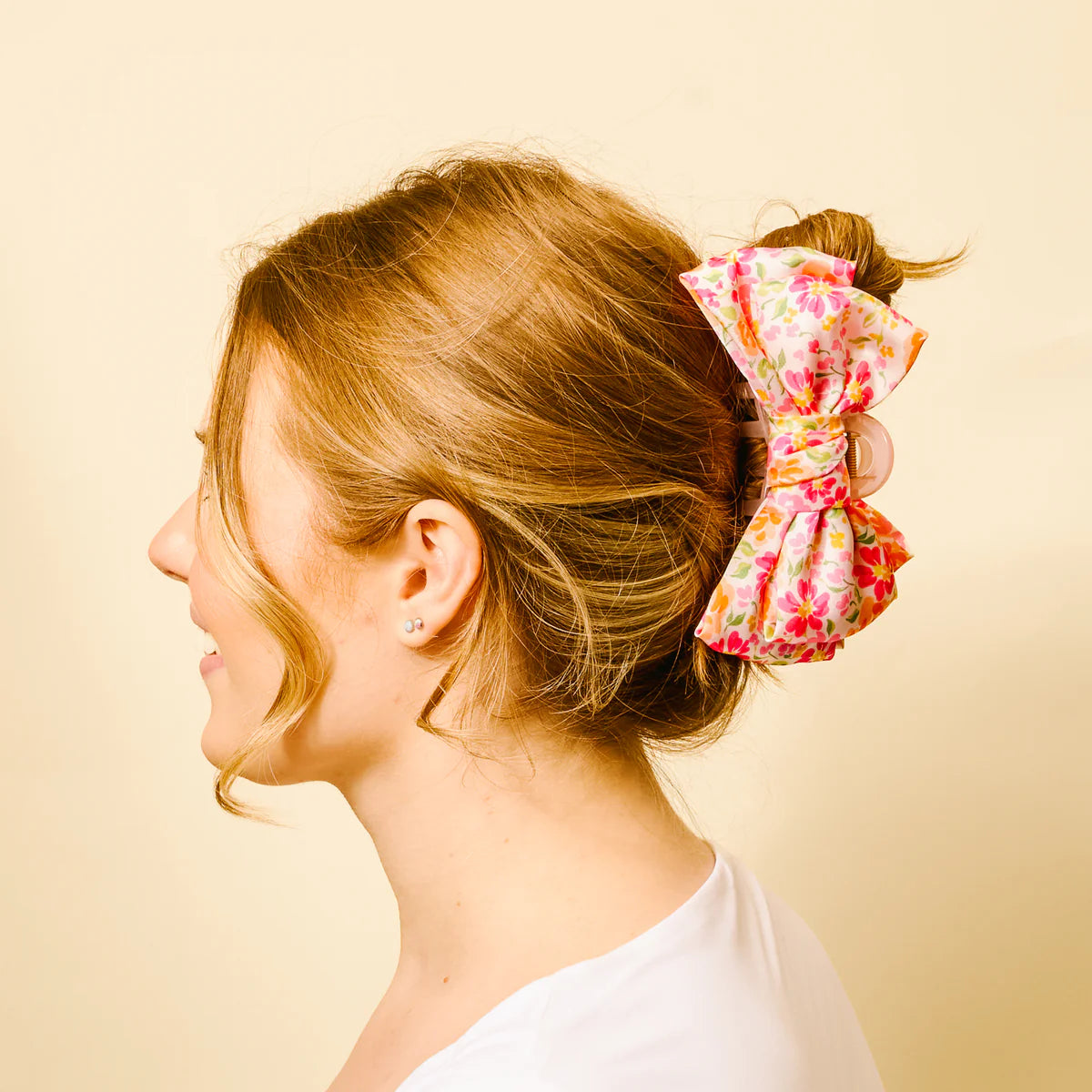 SATIN BOW CLAW CLIP