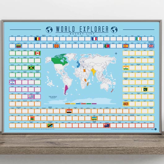 WORLD EXPLORER BUCKET LIST - SCRATCH OFF POSTER