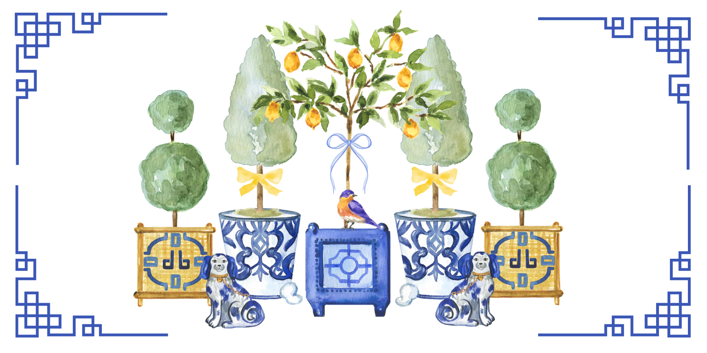 CHINOISERIE trinket tray insert set of 5