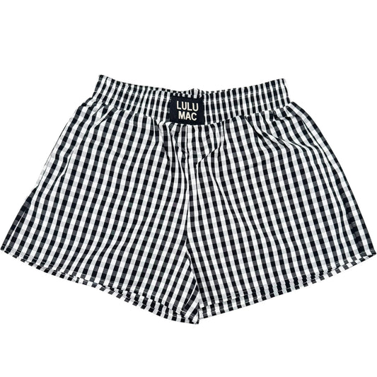 LADIES GINGHAM BOXER SHORTS