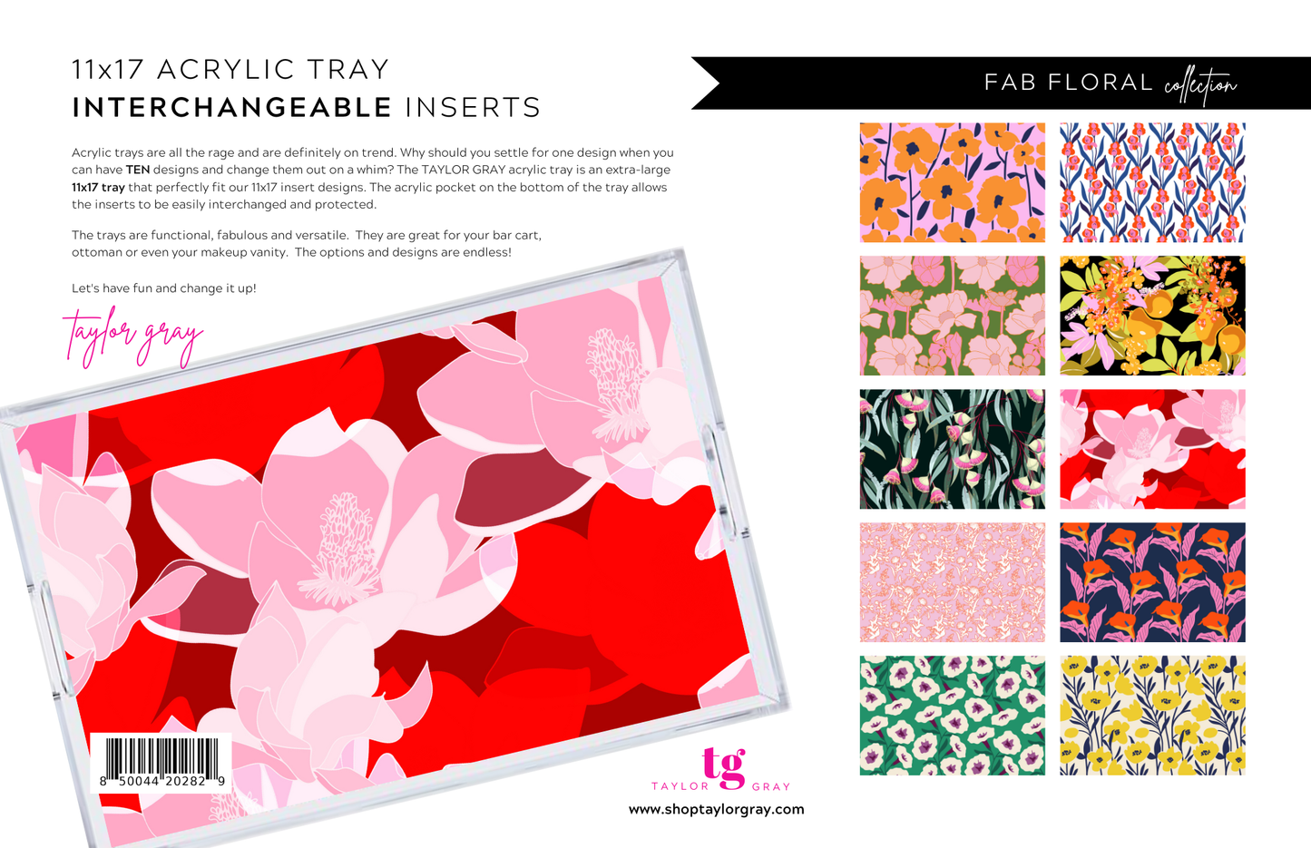 FAB FLORAL insert set of 10