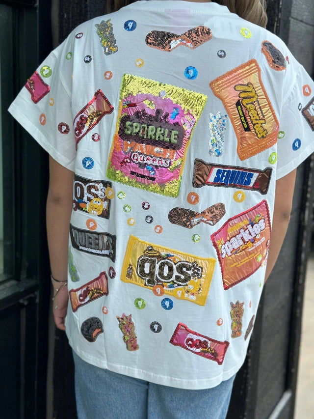 WHITE QUEEN OF CANDY TEE