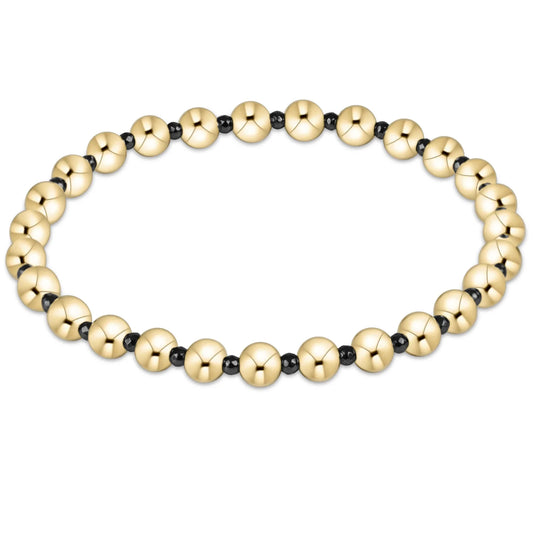 FACETED HEMATITE GRATEFUL PATTERN 5 MM BEAD BRACELET