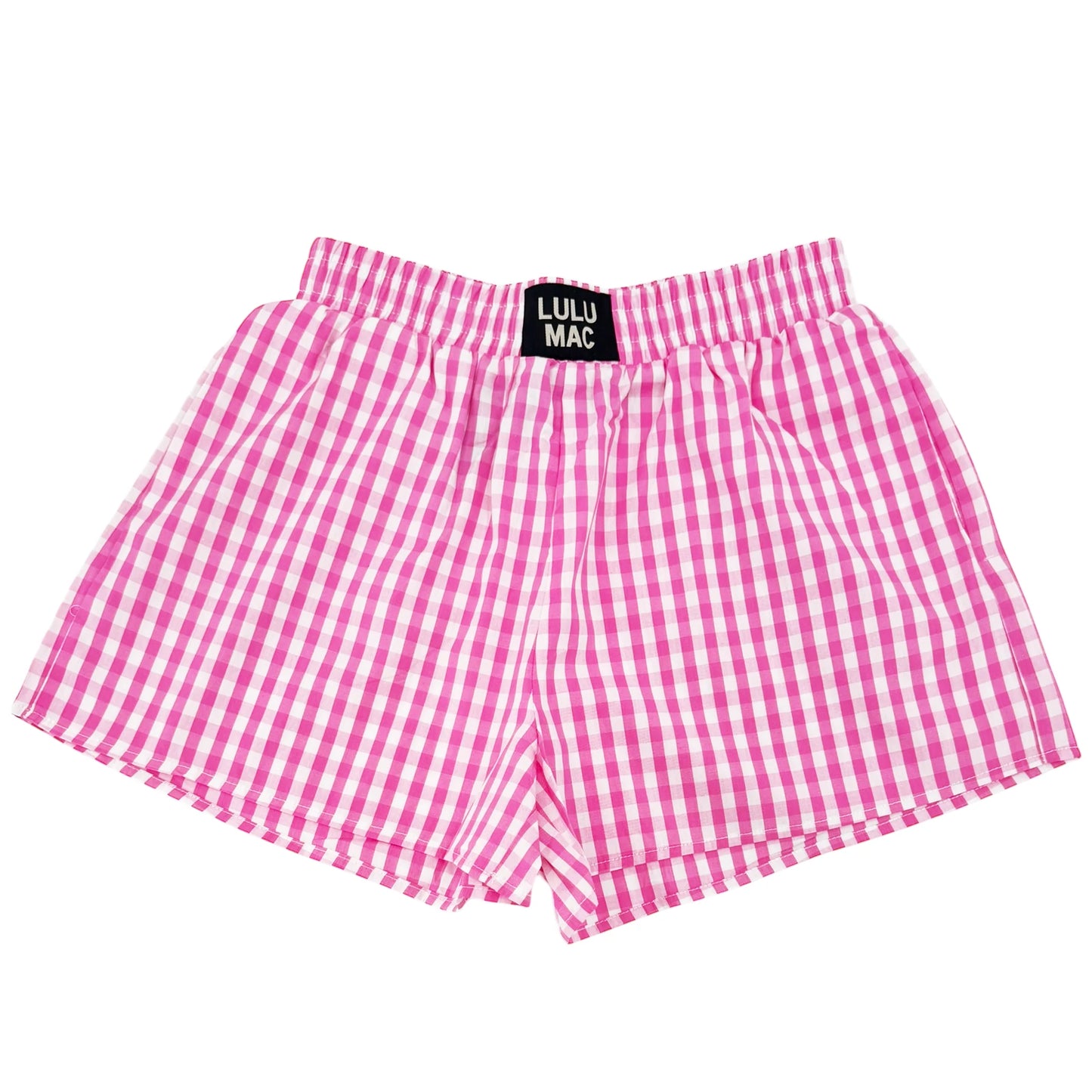 LADIES GINGHAM BOXER SHORTS