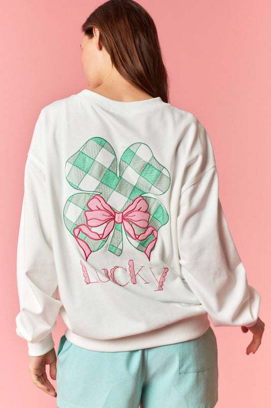 LUCKY EMBROIDERED SWEATSHIRT
