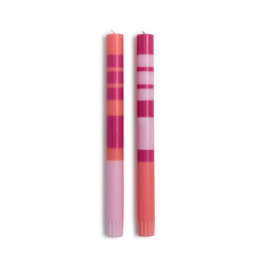 MULTI LAYER 10" TAPER CANDLES - SET OF 2