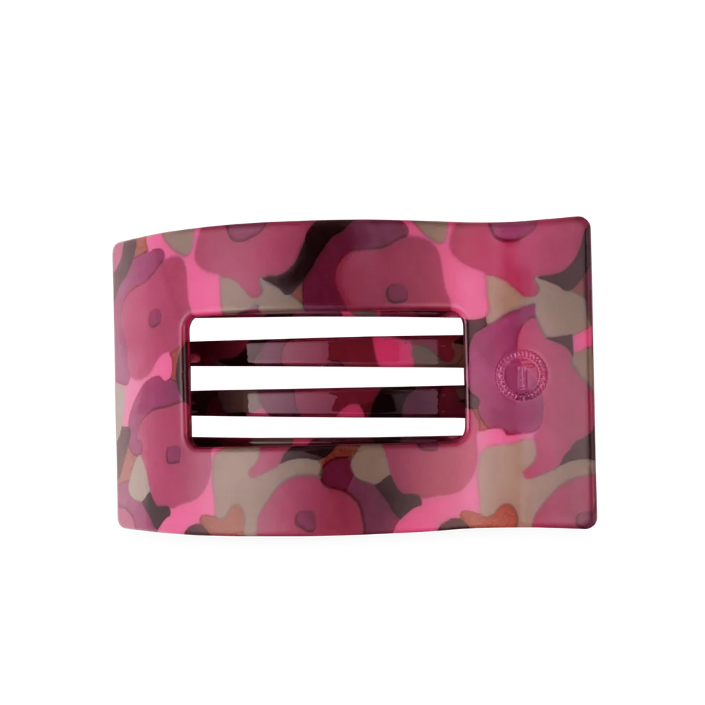 TELETIES FLAT RECTANGLE HAIR CLIP - GARDEN GLAM